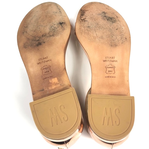 Stuart Weitzman Metallic Rose Gold Sandals Sz. 5.5 - Picture 7 of 7